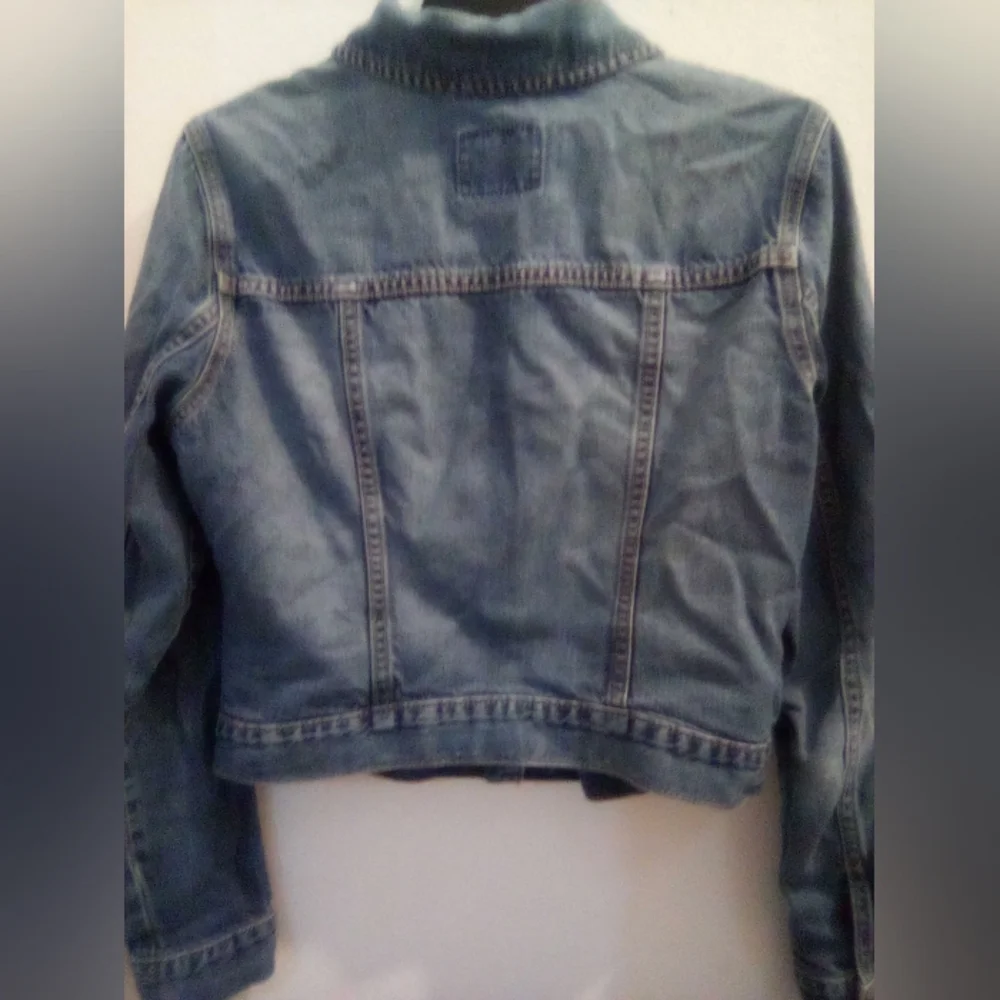 Old Navy San Francisco California Denim Jean Jacket Trucker Size M 100% Cotton - Picture 8 of 9